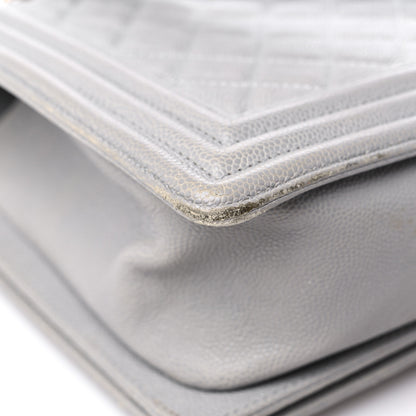 Chanel Caviar Quilted New Medium Boy Flap Grey 11 of 19