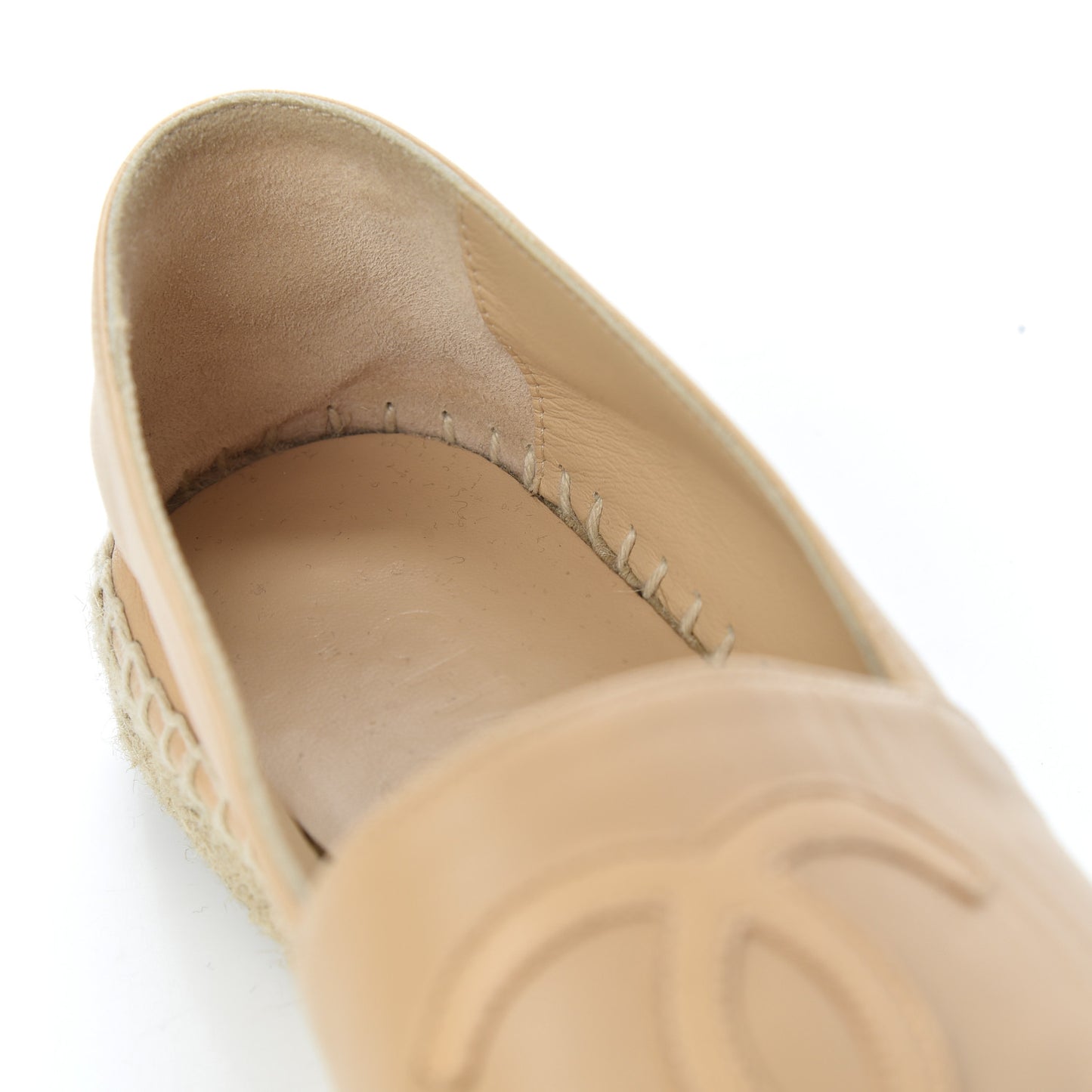 Lambskin CC Espadrilles 37 Beige Black