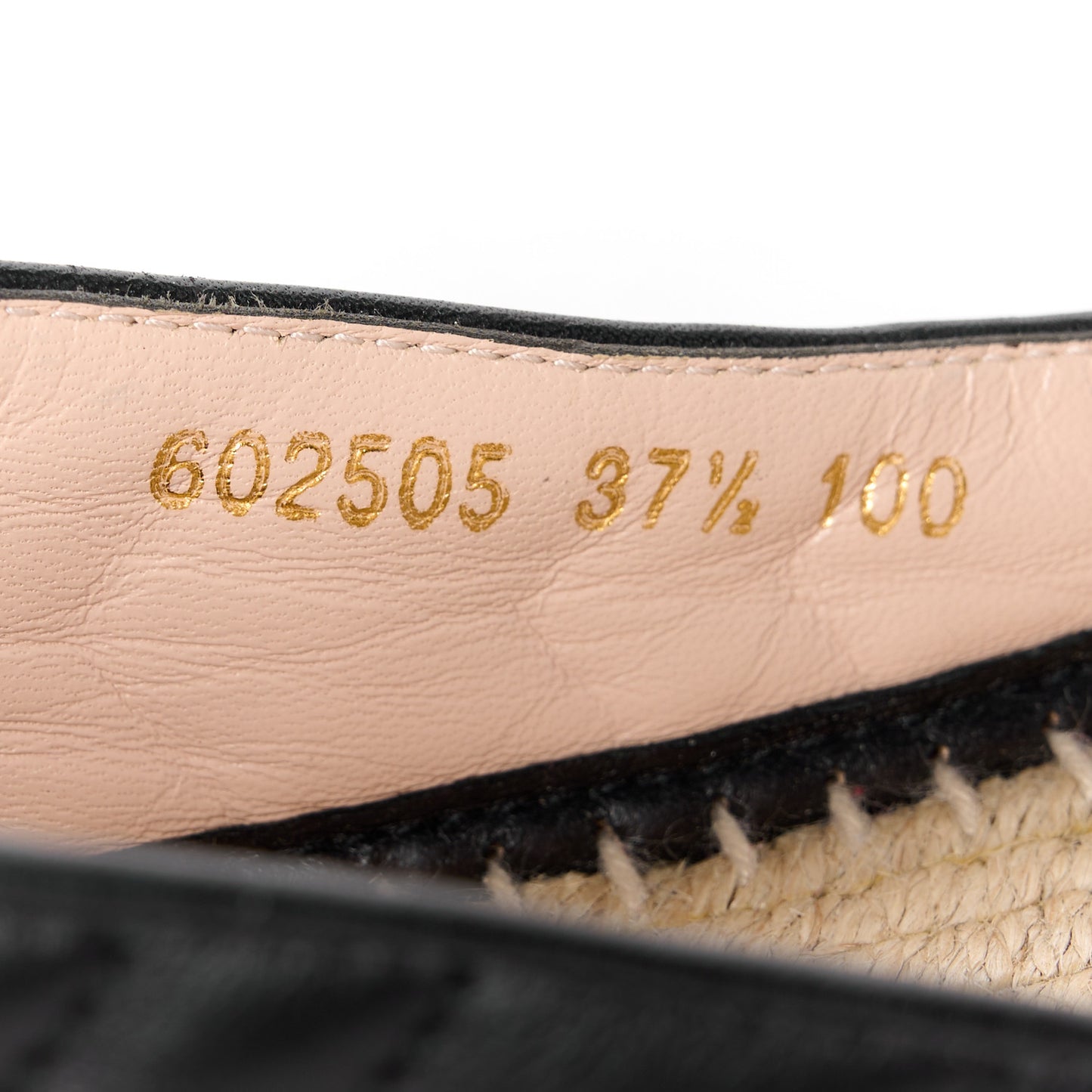 Nappa Matelasse GG Marmont Espadrilles 37.5 Black