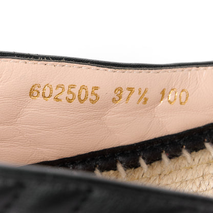 Gucci Nappa Matelasse GG Marmont Espadrilles 37.5 Black 10 of 11