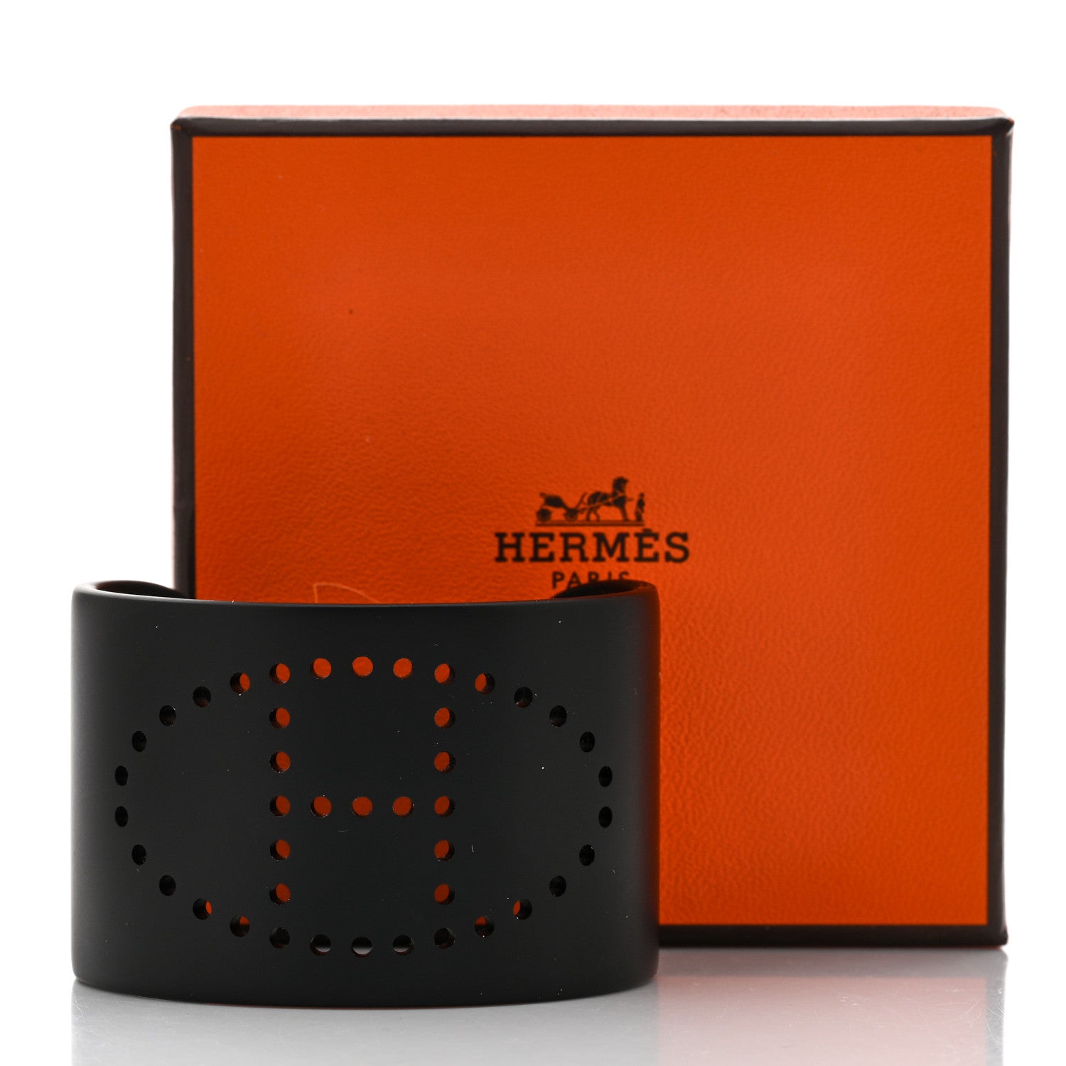 Hermes Aluminium Evelyne Sunset Cuff Bracelet Black 5 of 5