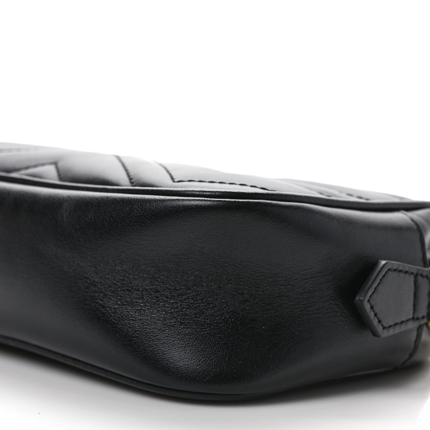 Calfskin Matelasse Mini GG Marmont Chain Shoulder Bag Black
