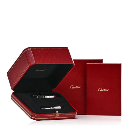 Cartier 18K White Gold 6 Diamond Small LOVE Bracelet 15 2 of 8