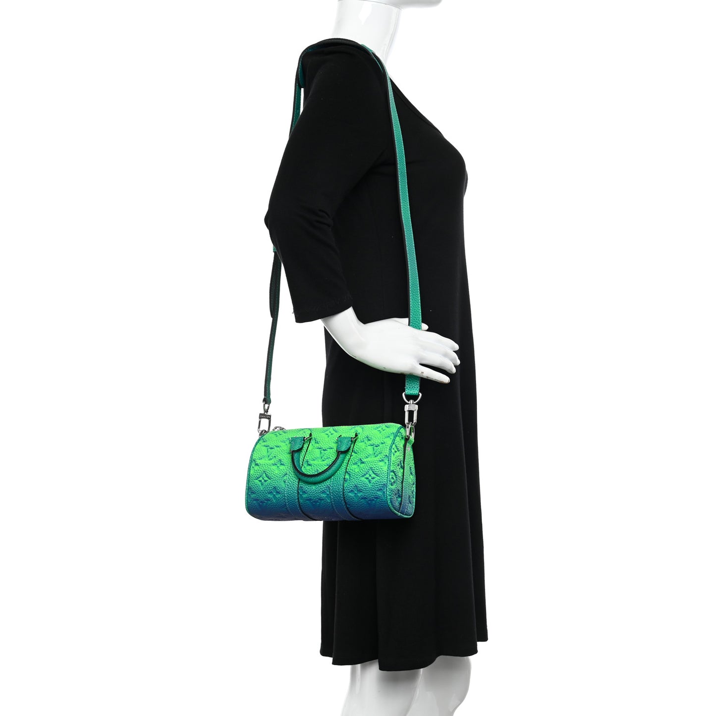 Taurillon Illusion Keepall XS Bleu Vert