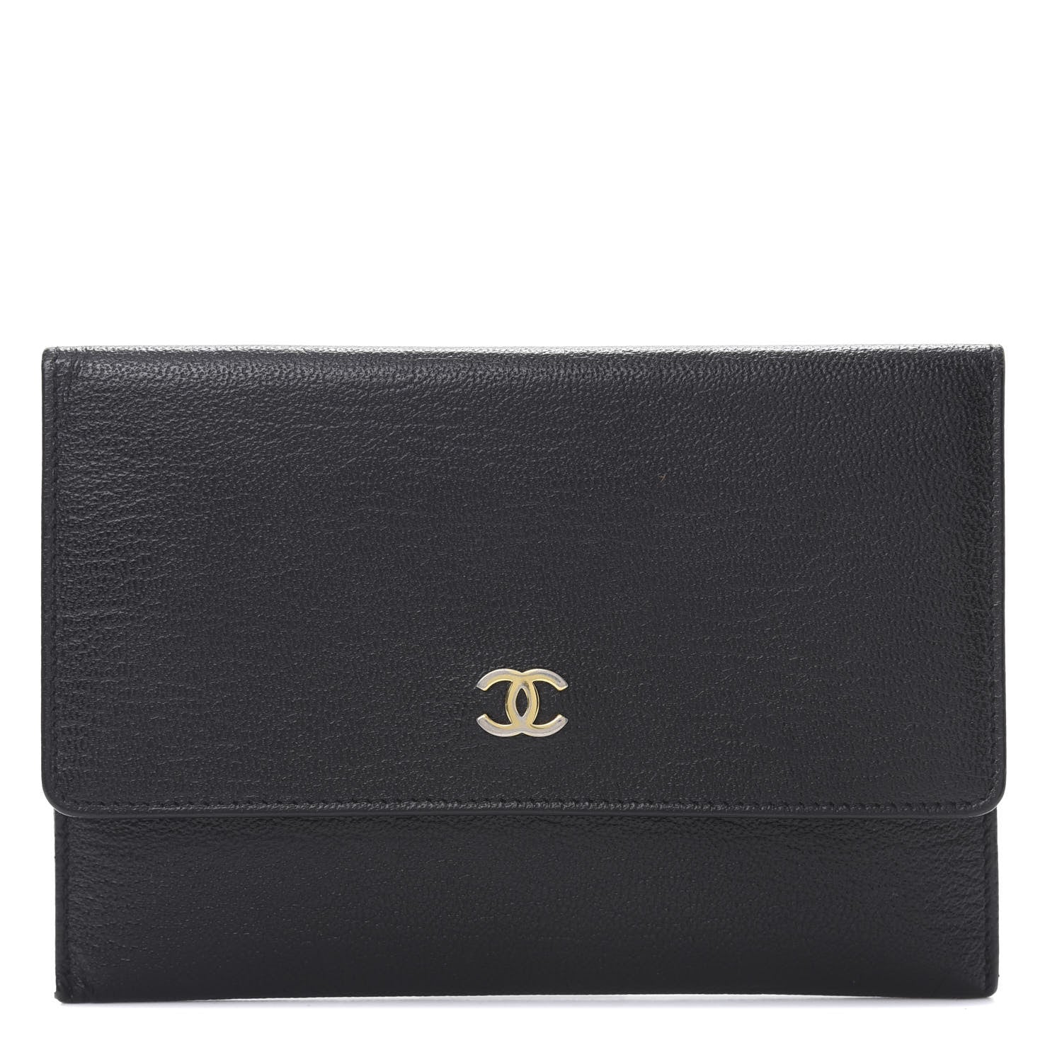 Chanel Goatskin CC Flap Wallet Black 1 of 9