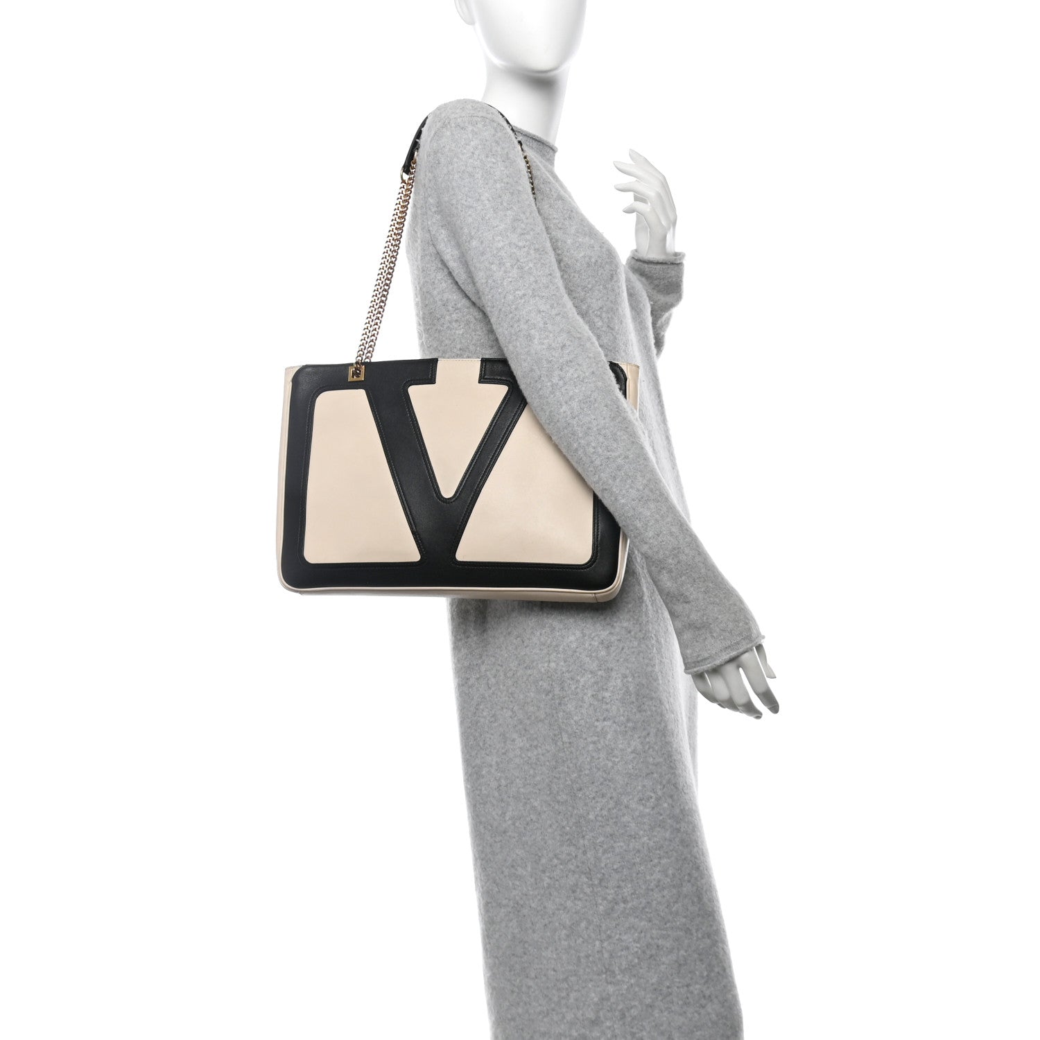 Valentino Garavani Nappa Medium Viva Superstar Shopping Tote Butter Black 2 of 12