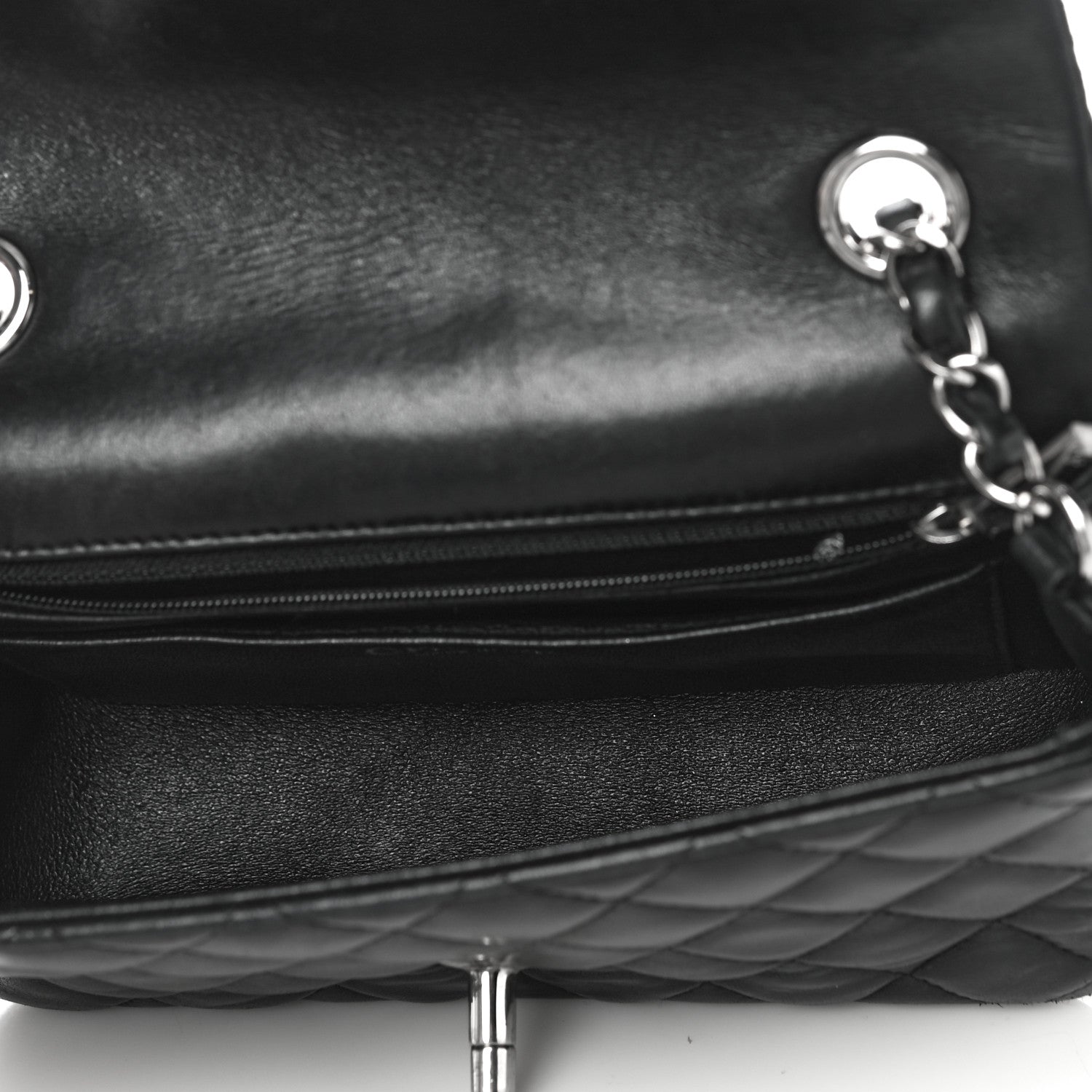 Chanel Lambskin Quilted Valentine Charms Mini Rectangular Flap Black 5 of 22