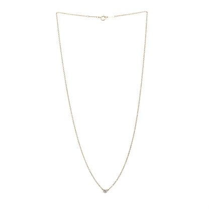Tiffany 18K Yellow Gold Diamond .10ct Elsa Peretti Diamonds by the Yard Pendant Necklace 2 of 5