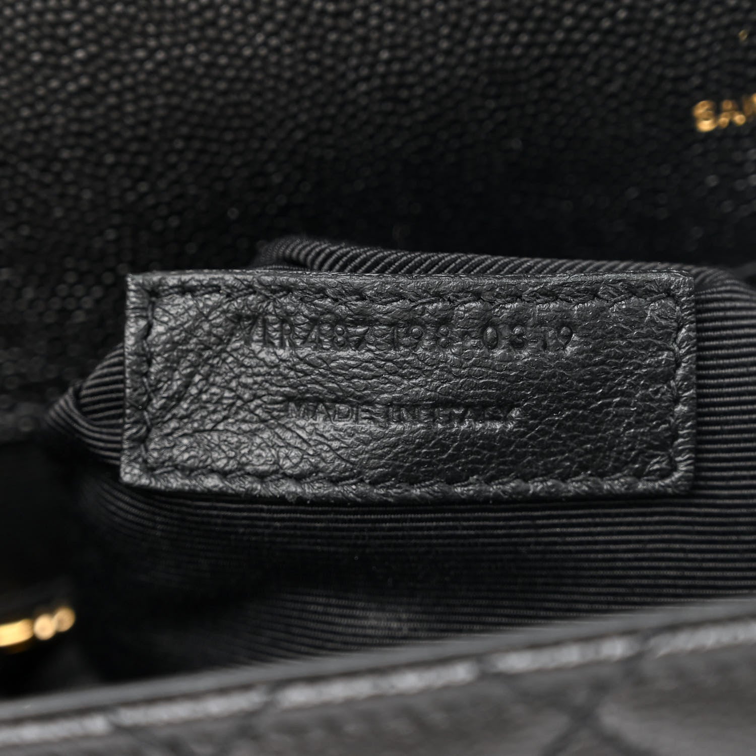 Saint Laurent Grain De Poudre Textured Mixed Matelasse Large Triquilt Monogram Satchel Black 7 of 10