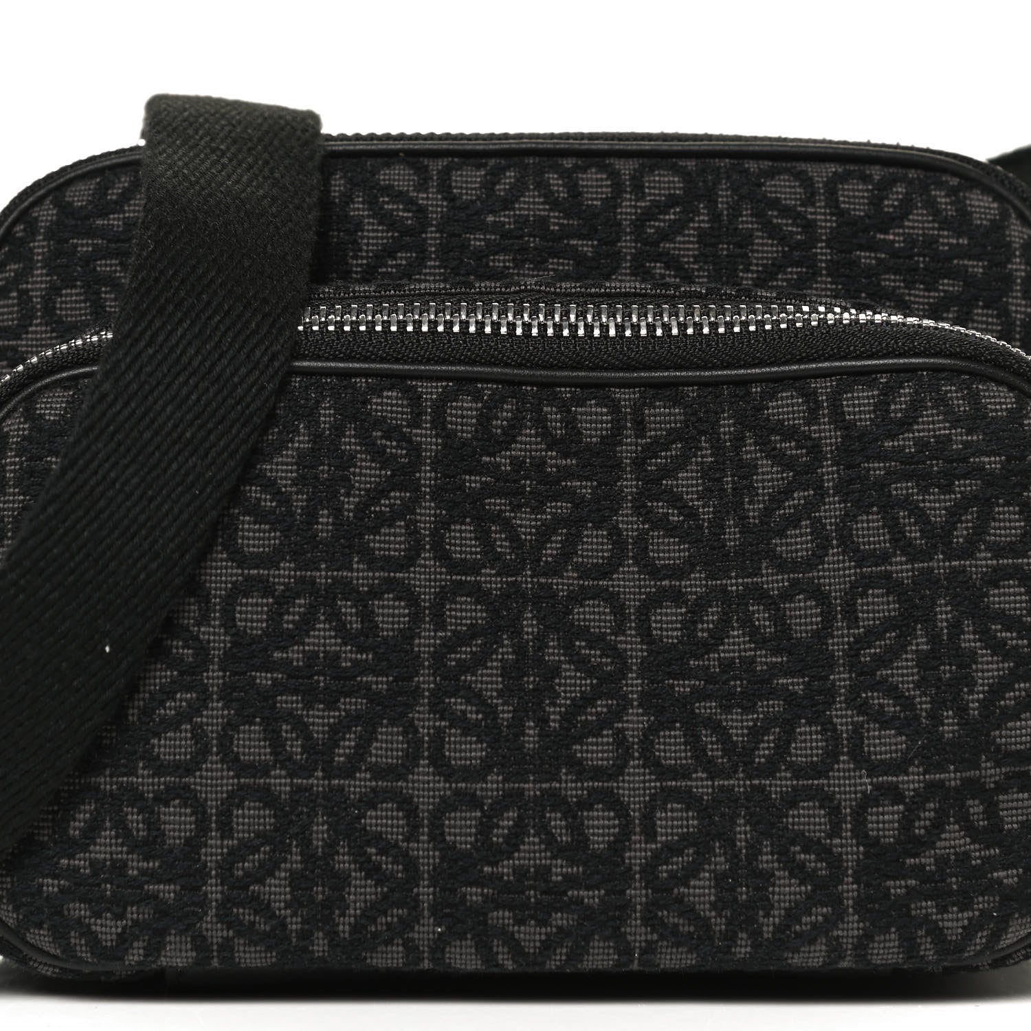 Loewe Jacquard Anagram Calfskin Mini Camera Bag Anthracite Black 8 of 10