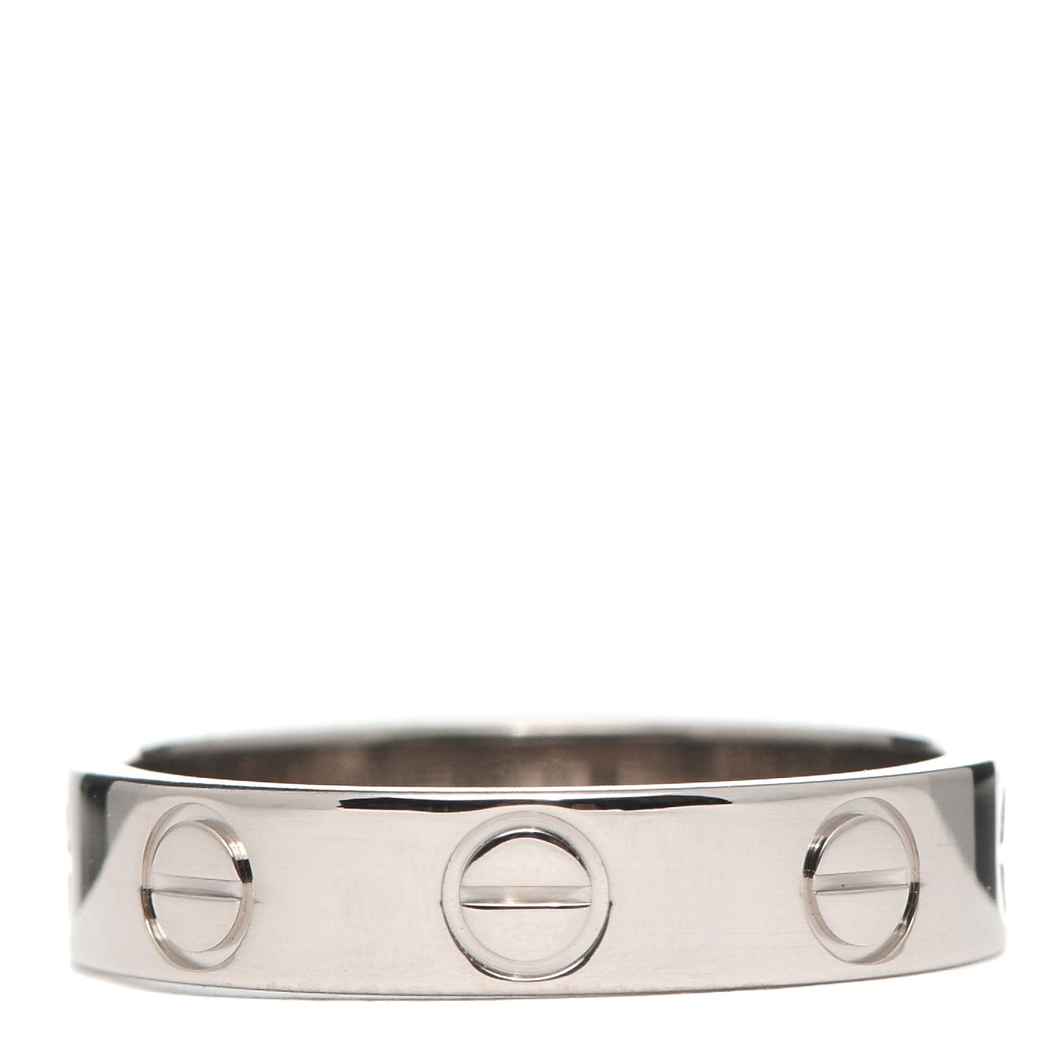 Cartier 18K White Gold 3.5mm LOVE Wedding Band Ring 45 3.25 3 of 4