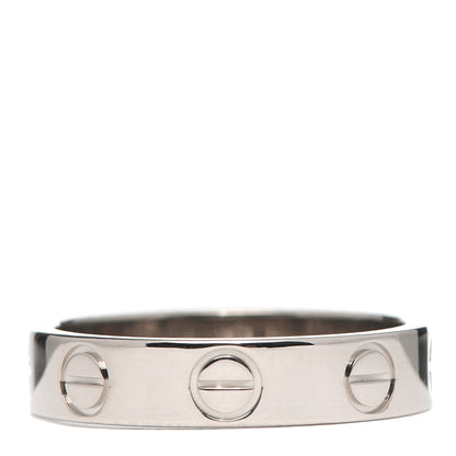 Cartier 18K White Gold 3.5mm LOVE Wedding Band Ring 45 3.25 3 of 4