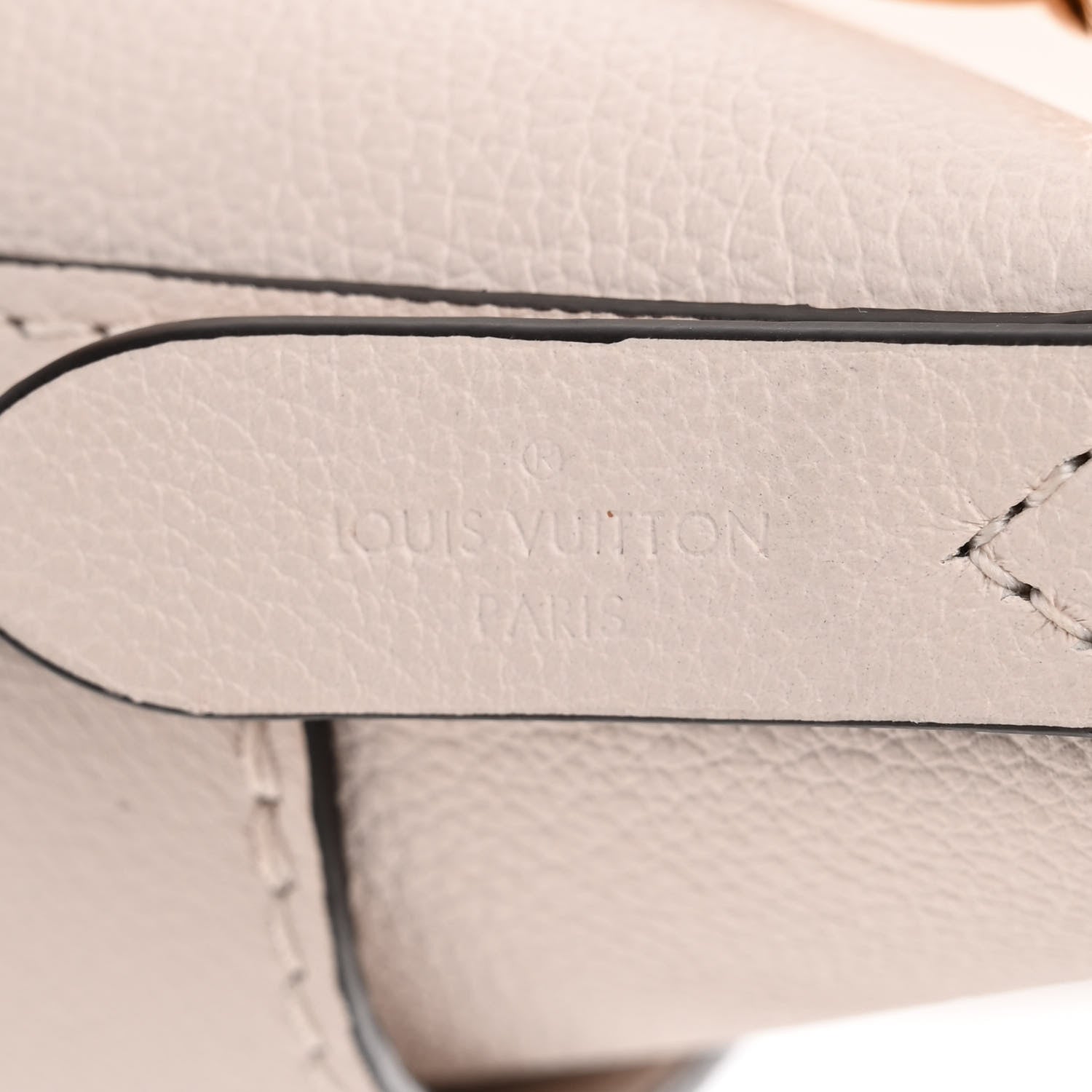 Louis Vuitton Grained Calfskin Lock and Walk Bucket Quartz 6 of 15