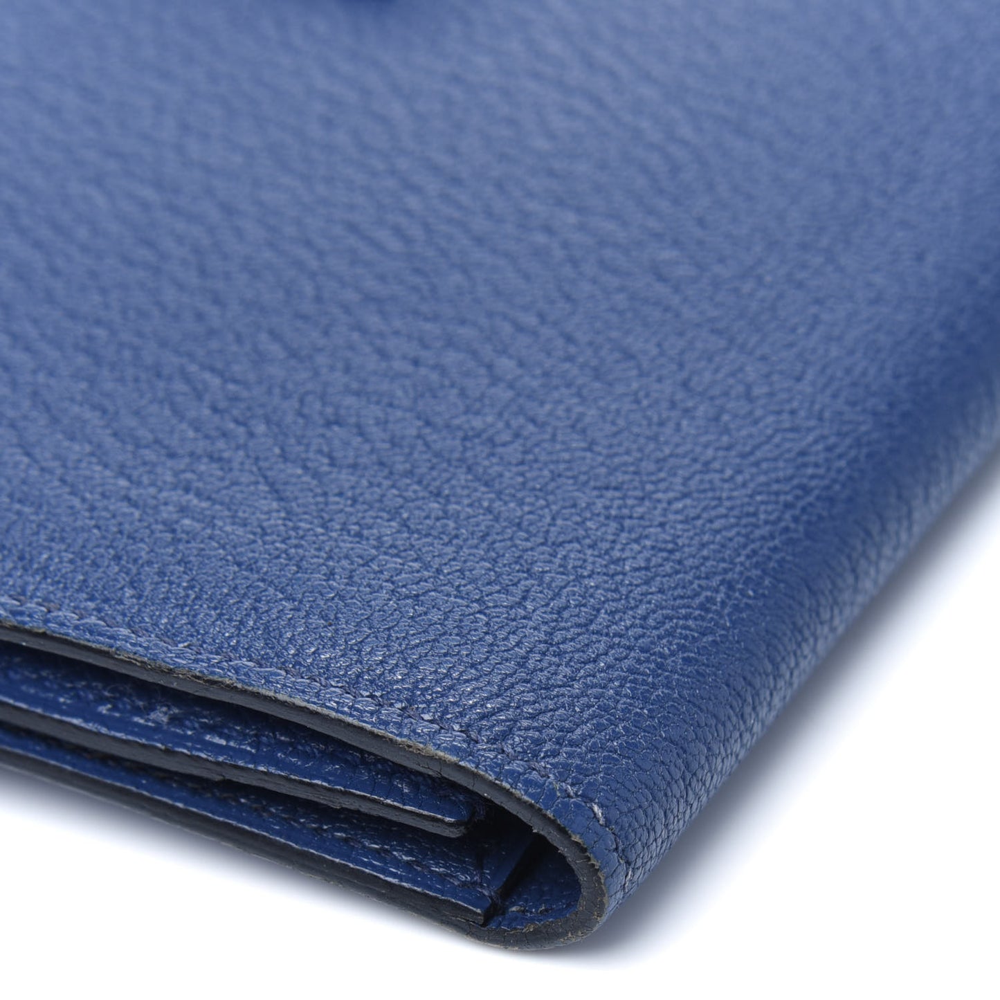 Chevre Mysore Bearn Gusset Wallet Bleu Saphir