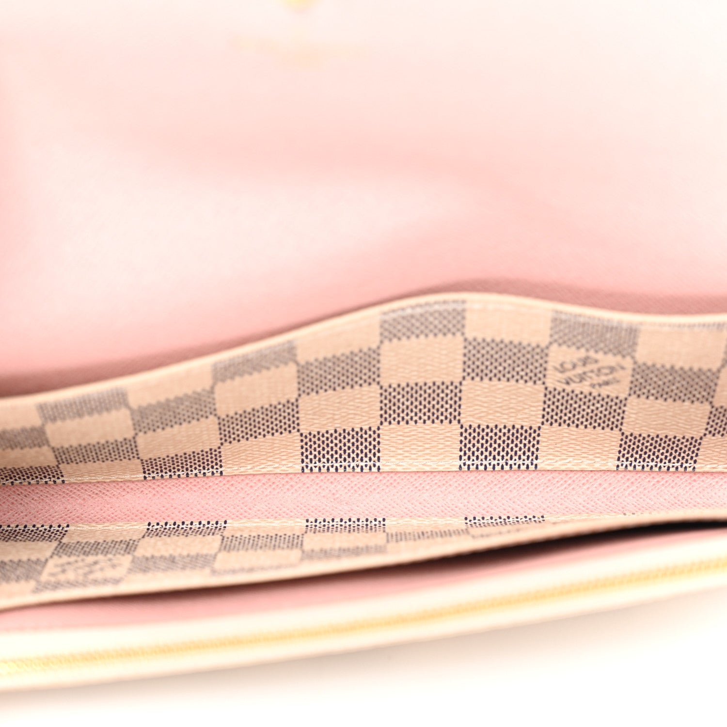 Louis Vuitton Damier Azur Emilie Wallet Rose Ballerine 5 of 10
