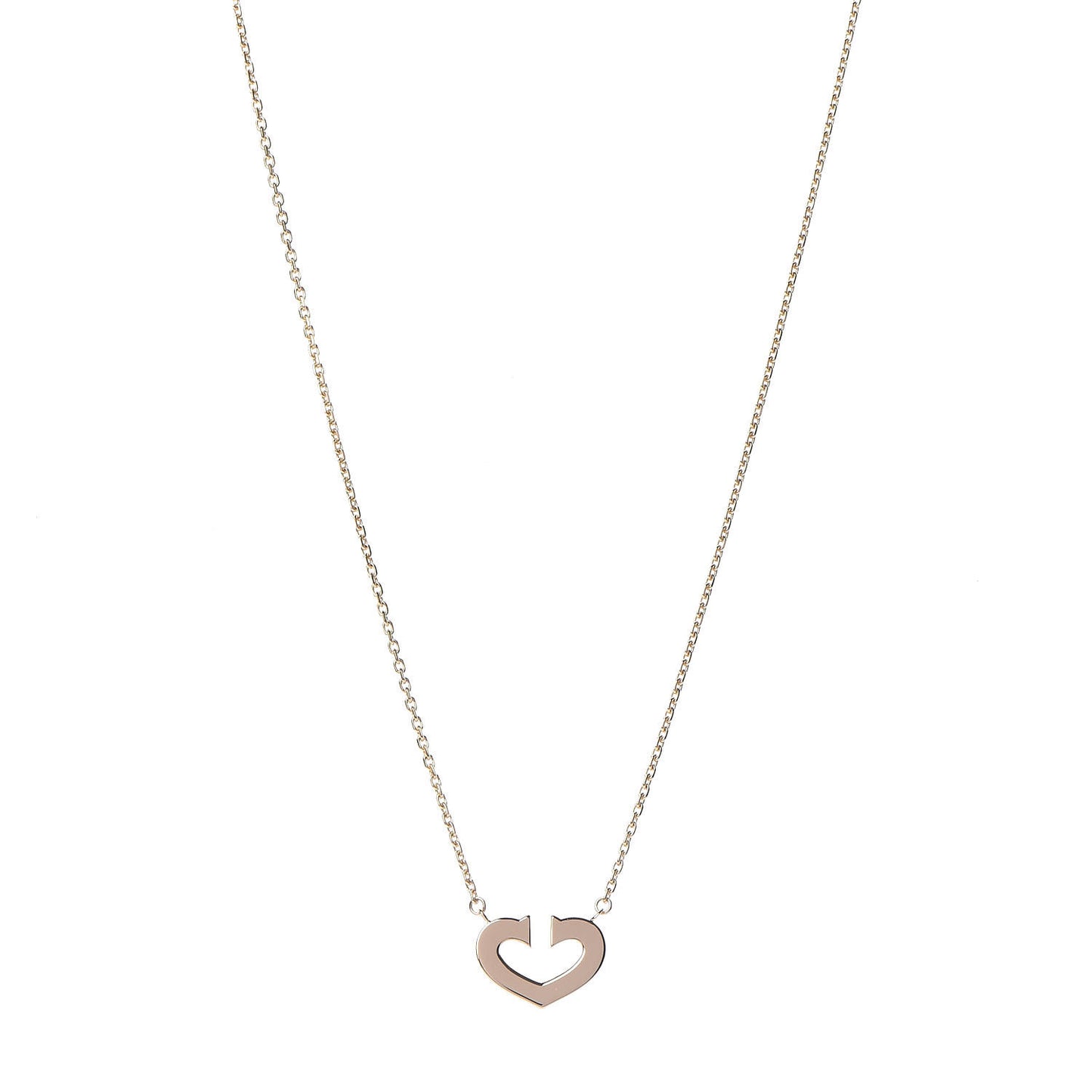 18K Pink Gold Medium Hearts and Symbols Necklace