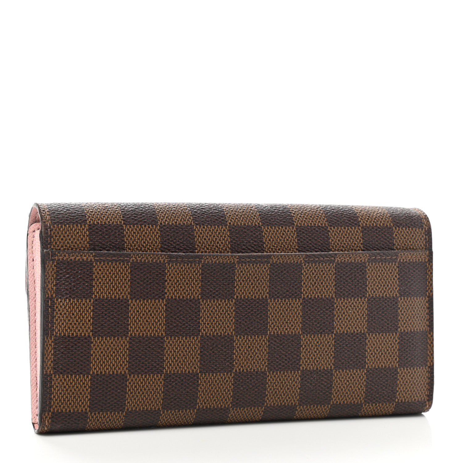 Louis Vuitton Damier Ebene Sarah Wallet NM Rose Ballerine 3 of 7