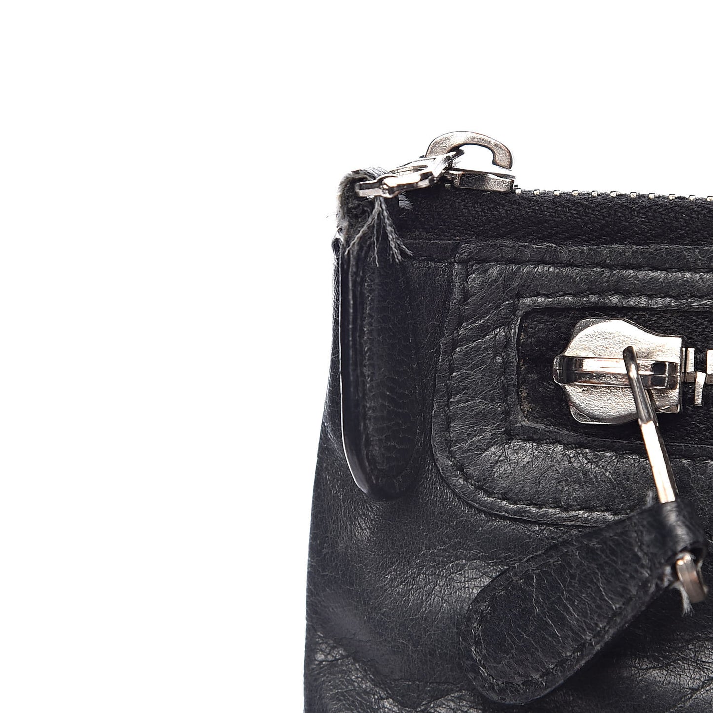 Agneau Giant 12 Silver Hardware M Porte-Monnaie Coin Purse Black