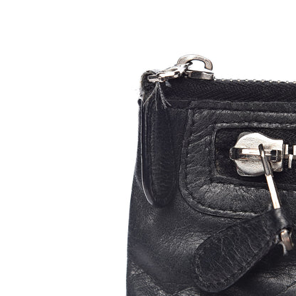 Balenciaga Agneau Giant 12 Silver Hardware M Porte-Monnaie Coin Purse Black 9 of 10