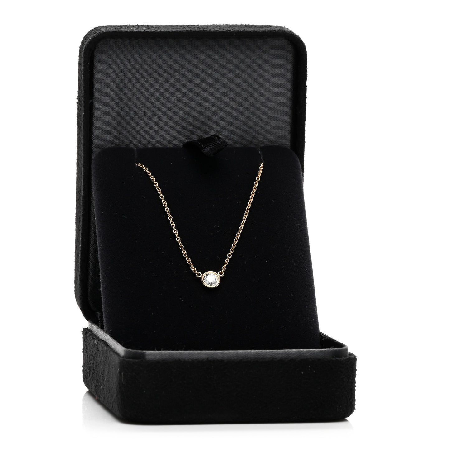 18K Yellow Gold Diamond .21ct Elsa Peretti Diamonds by the Yard Pendant Necklace