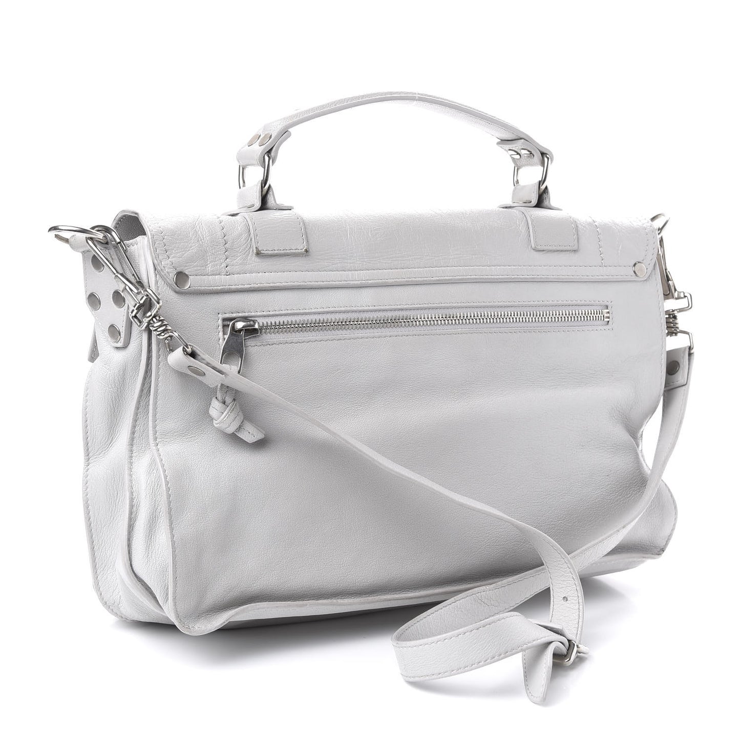 Lambskin Medium PS1 Satchel Pale Steel