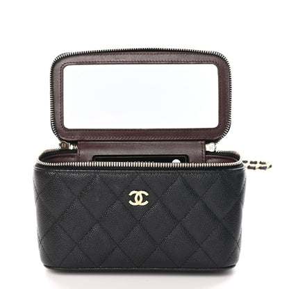 Chanel Caviar Quilted Small Vanity Case With Chain Black 5 of 12