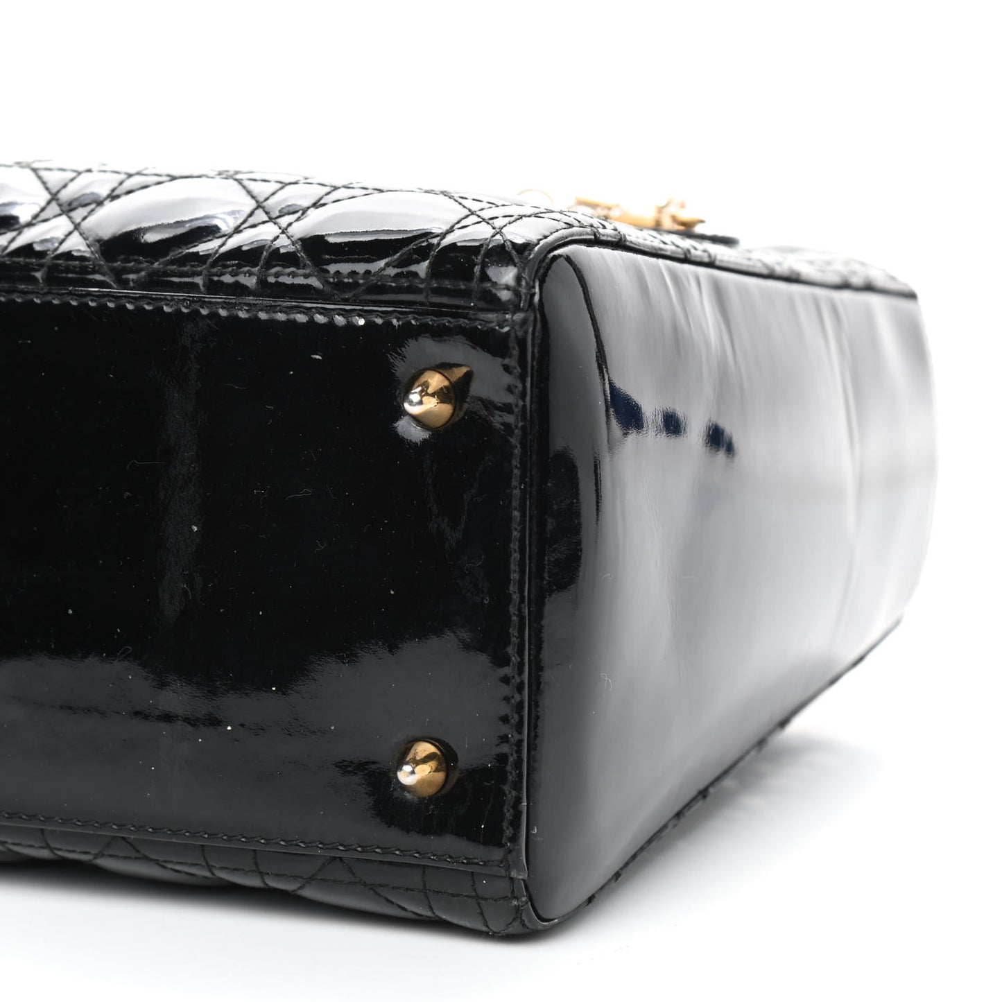 Patent Cannage Medium Lady Dior Black