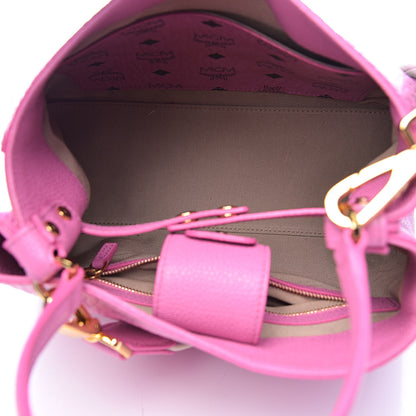 MCM Visetos Small Corina Shoulder Bag Pink 5 of 10