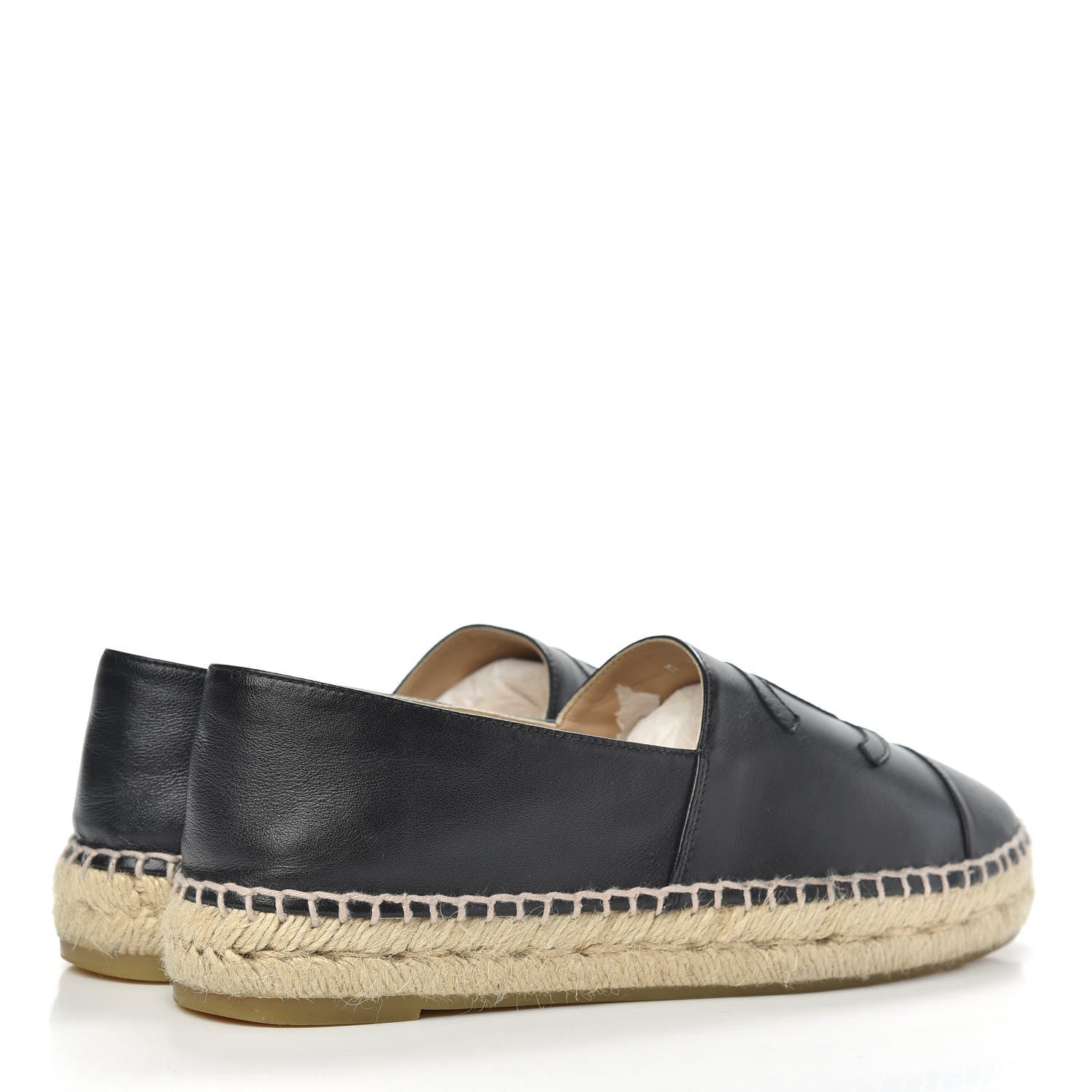 Chanel Lambskin CC Espadrilles 37 Black 4 of 9