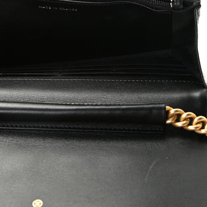 Chanel Caviar Quilted Boy Wallet On Chain WOC Black 4 of 13