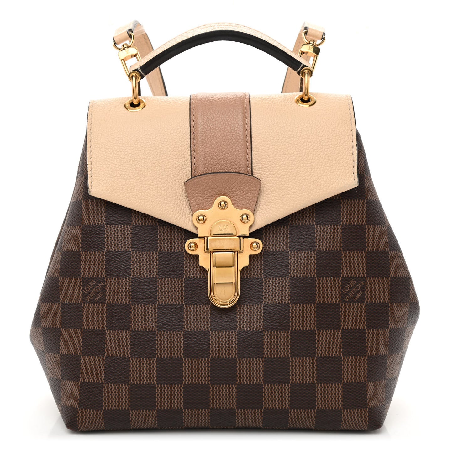 Damier Ebene Clapton Backpack Creme