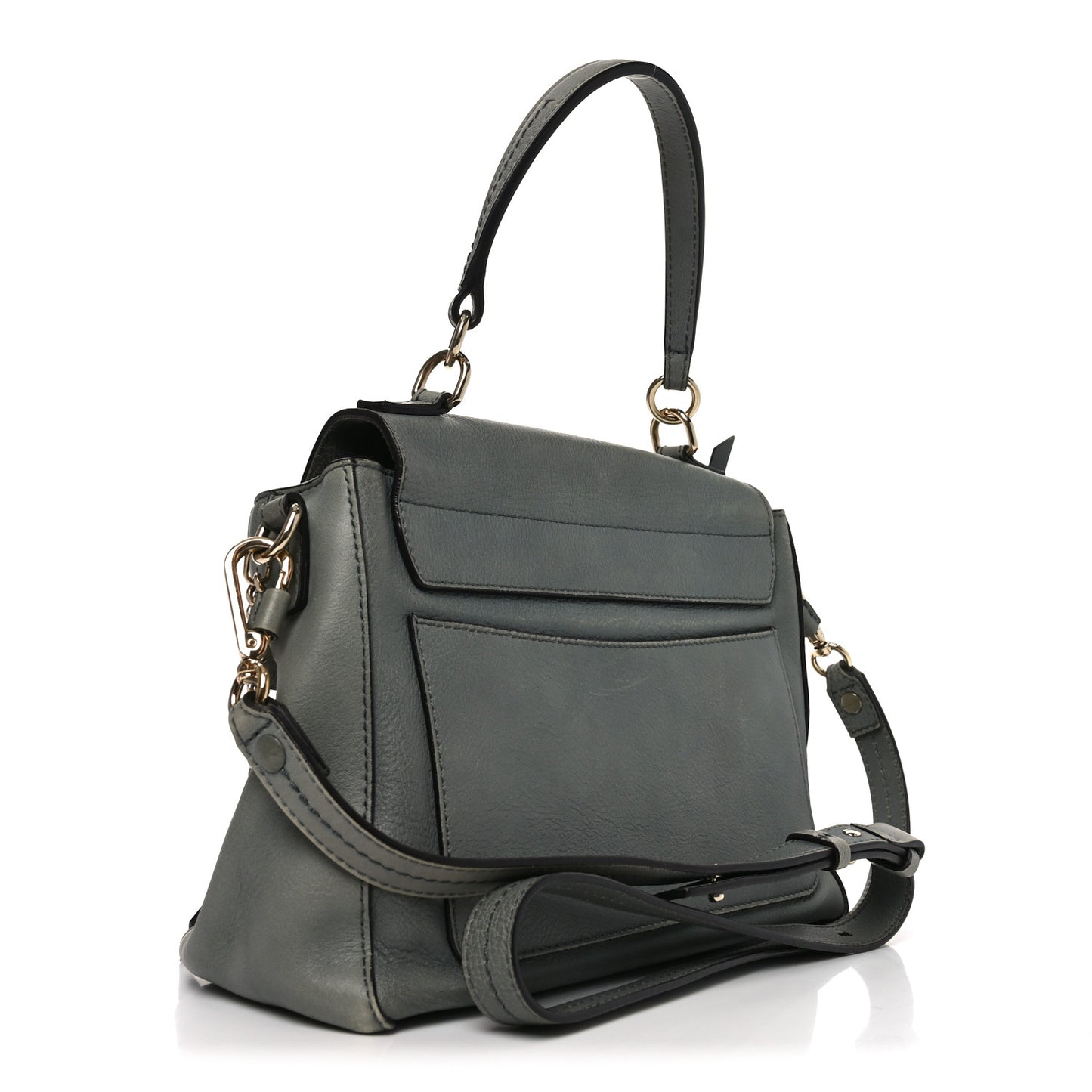 Calfskin Small Faye Day Shoulder Bag Cloudy Blue