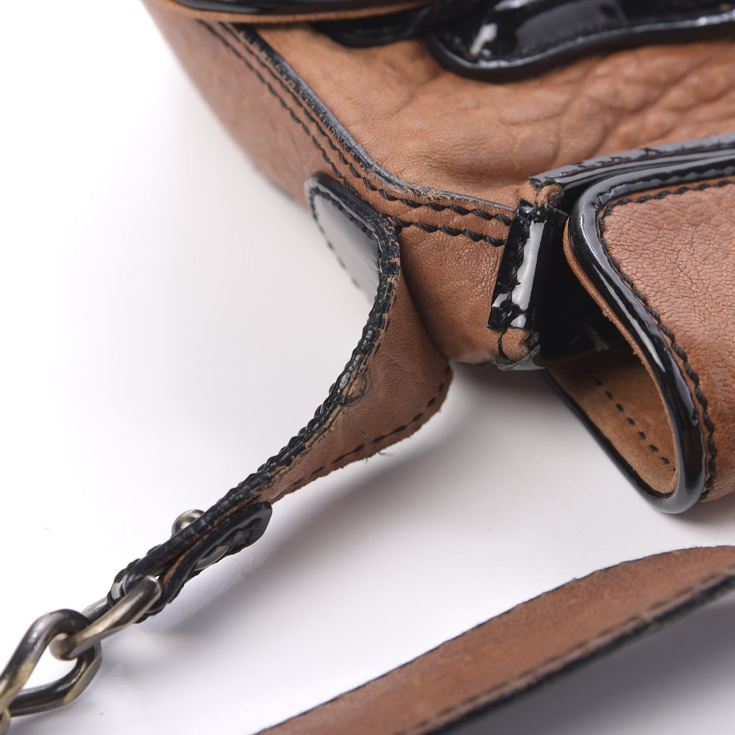 Nappa Patent B Bis Flap Bag Osso Black