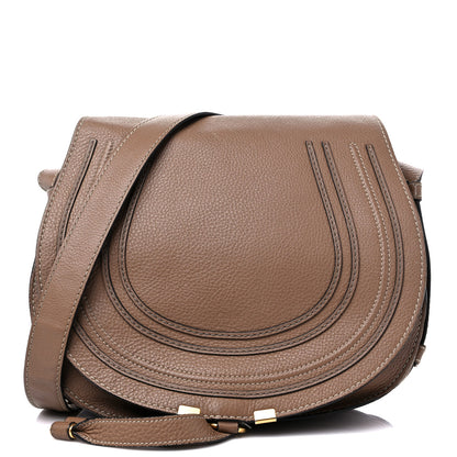 Chloe Calfskin Medium Marcie Round Crossbody Bag Nut 1 of 15