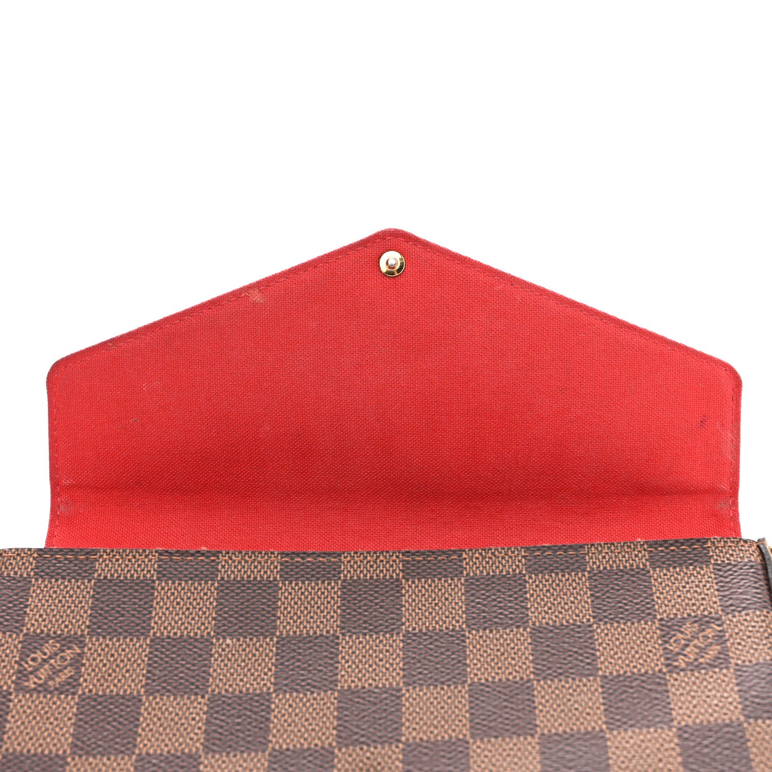 Louis Vuitton Damier Ebene Pochette Felicie Chain Wallet 9 of 16