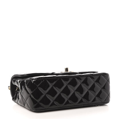 Chanel Patent Calfskin Quilted Mini Rectangular Flap Black 4 of 11