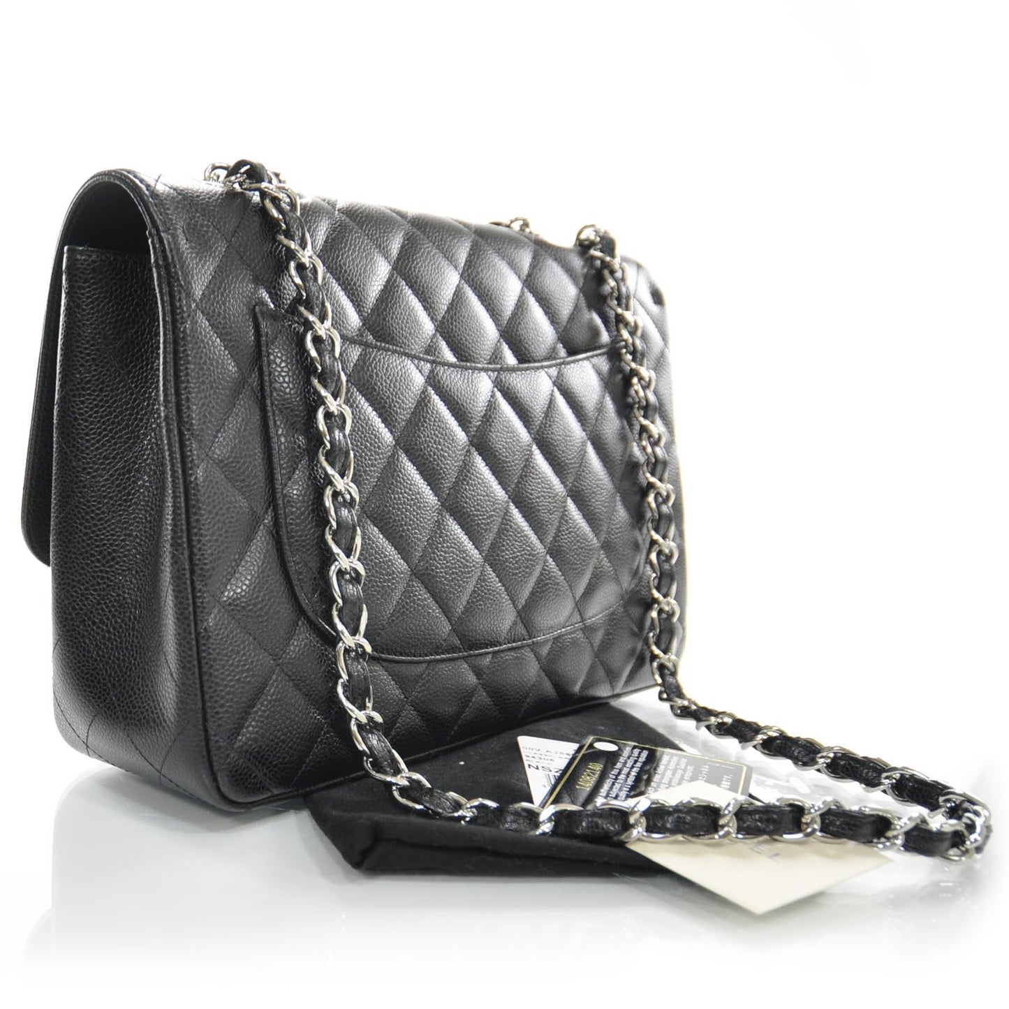 Caviar Jumbo Flap Black SHW