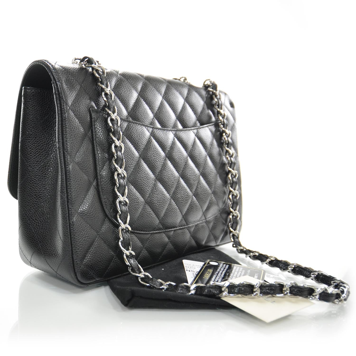 Chanel Caviar Jumbo Flap Black SHW 3 of 9
