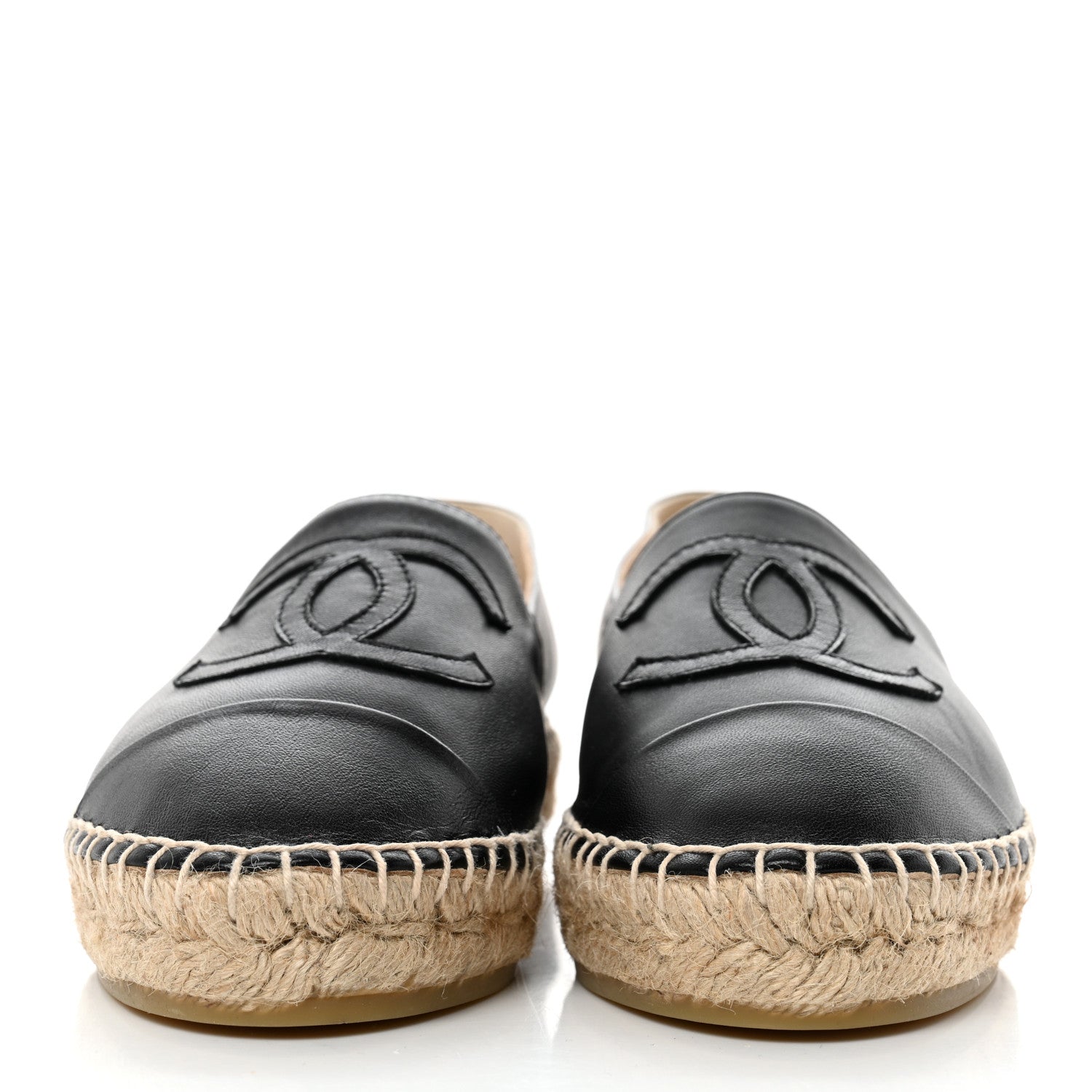 Chanel Lambskin CC Espadrilles 37 Black 2 of 8