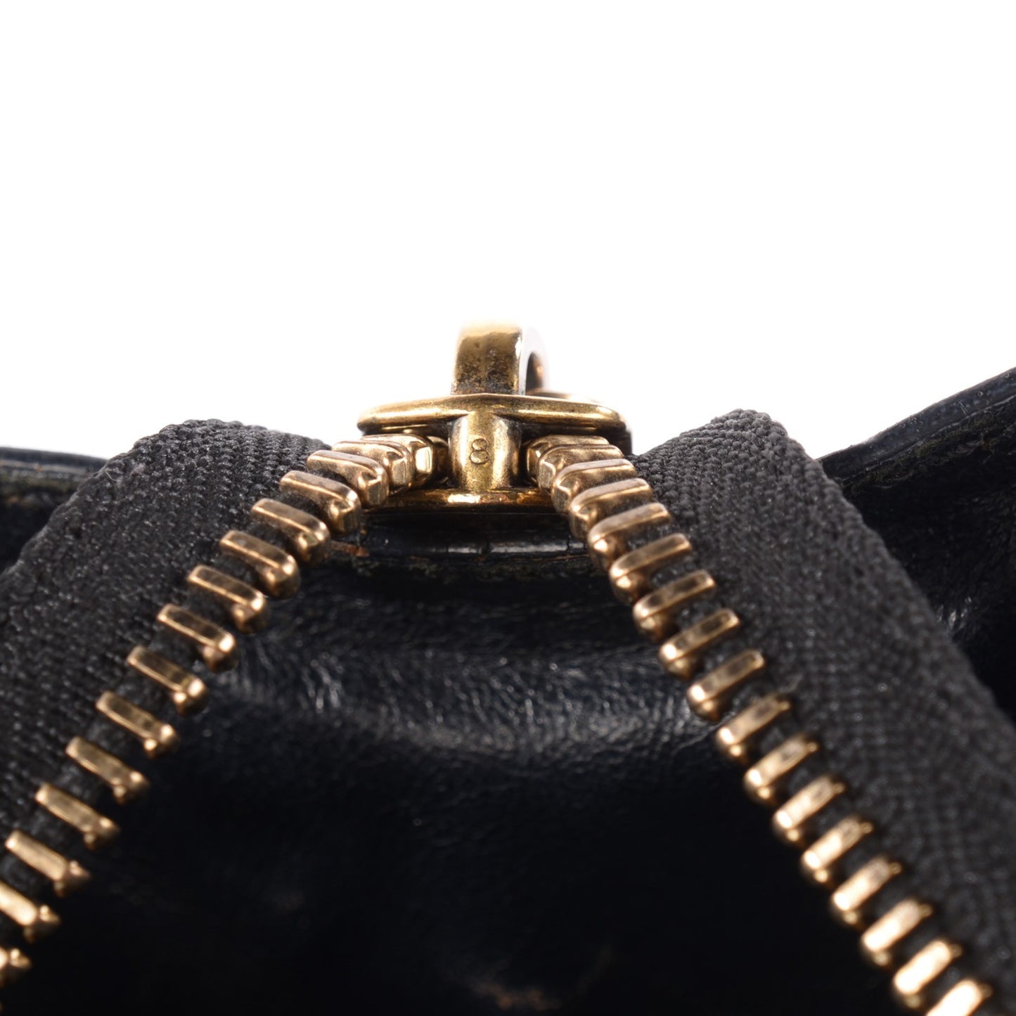 Calfskin Denim Mini Luggage Black Navy