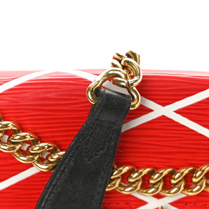 Louis Vuitton Epi Malletage Twist Shoulder Bag PM Rouge 11 of 13