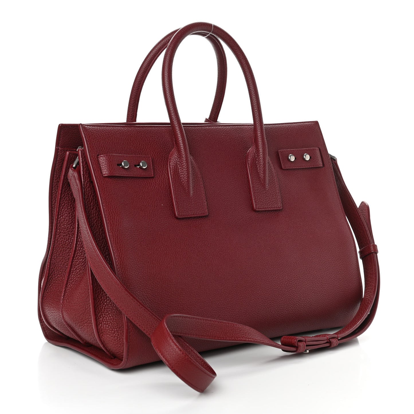 Grained Calfskin Small Supple Sac De Jour Dark Pallisandre