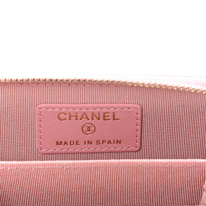 Chanel Iridescent Caviar Quilted Zip Coin Purse Pink 8 of 10
