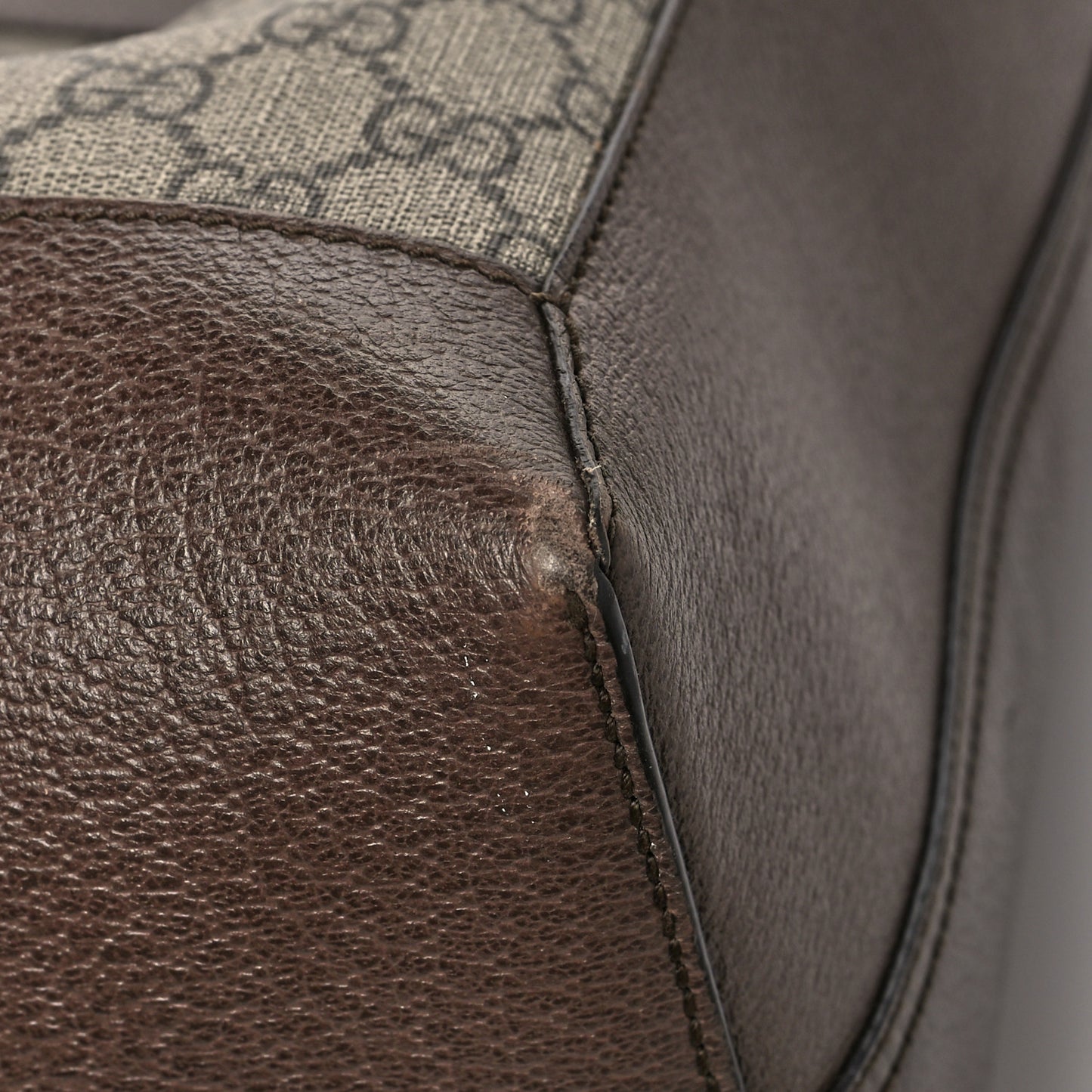 GG Supreme Monogram Web Ophidia Tote Brown