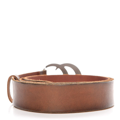 Gucci Cuoio Toscano Nickel Double Double G 40mm Belt 90 36 Cuir 3 of 7