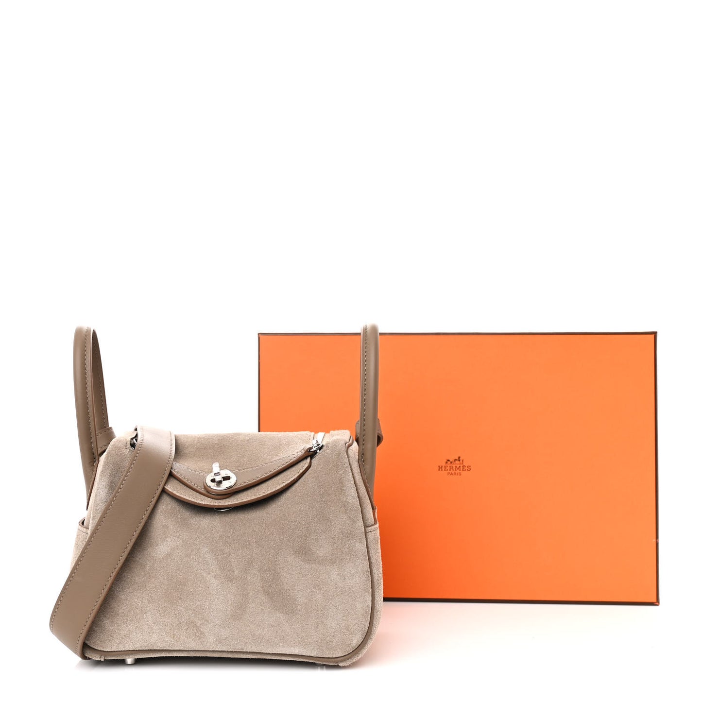 Veau Grizzly Swift Mini Lindy 20 Gris Caillou Etoupe