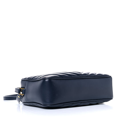 Saint Laurent Calfskin Matelasse Monogram Lou Camera Bag Navy 4 of 12