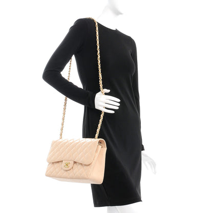Chanel Caviar Quilted Jumbo Double Flap Beige Clair 2 of 10