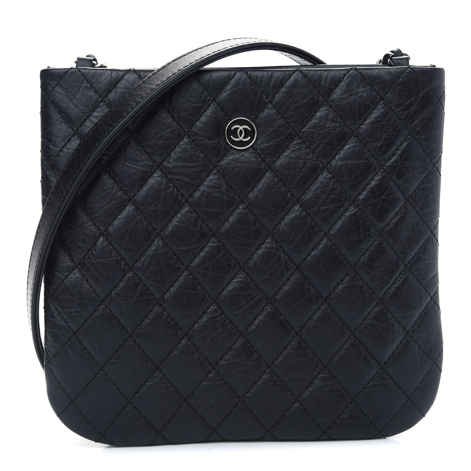 Chanel Calfskin Quilted Crossbody Bag Black 1 of 9