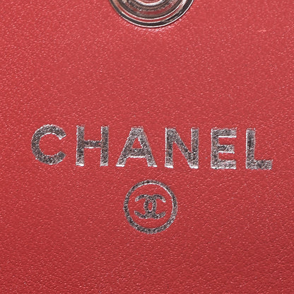 Chanel Patent Quilted Flap Card Holder Dark Pink 6 of 9